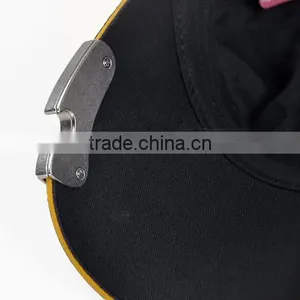 Custom Suede Bottle Opener Baseball Cap Leather Bill Baseball Cap thumbnail-3