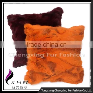 CX-D-17A Custom Genuine Rabbit Fur Decorative Pillow Cases thumbnail-4