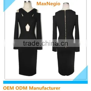 Plain Dyed Technics Long Sleeve New Ladies Winter Dress thumbnail-1