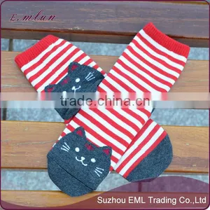Wholesale Fashion Cat Cartoon Tube Stripe Sock thumbnail-1