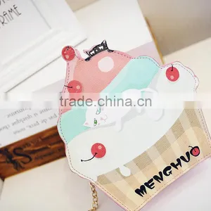 Bright Shining&healthy pu Material Kids Purse With Zipper Ice Cream Shape Girl thumbnail-6