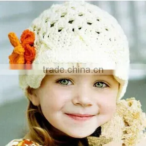 Hot Selling Kids Girls Baby Handmade Hat Crochet Knitting Beret Hats Caps Winter Hat For Baby thumbnail-1