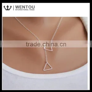 Wholesale Simple Design Geometric Triangulation Short Necklace thumbnail-1