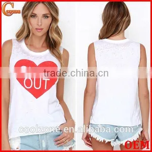 Soft Fabric Graphic Print Muscle Tank Tops Wholesale Women Sleevless Tank Top 2016 thumbnail-1
