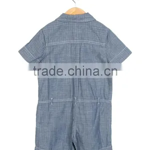 2017 Children Custom Baby Clothes Button up Romper Cotton Jumpsuit Infant Toddler Kids Clothing thumbnail-2