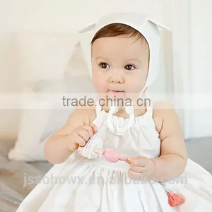 3 Colors In, Cute Rabbit Design, Baby Cotton Hat, Plain Cotton Baby Hats thumbnail-4