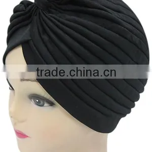 Men and Women Solid Color Bow Head Hat Outdoor Sunscreen Scarf Cap Watermelon Cap Cap Cap Cap Can be Folded thumbnail-2