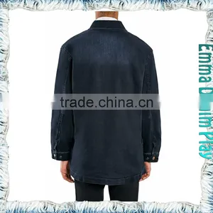Hot Sales Water Washes Slim Denim Mens Long Jackets Coat thumbnail-2