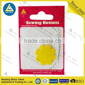 Lemon Color Cute Flower Shape ps & Steel Wire Needle Threader Tool for DIY User thumbnail-1