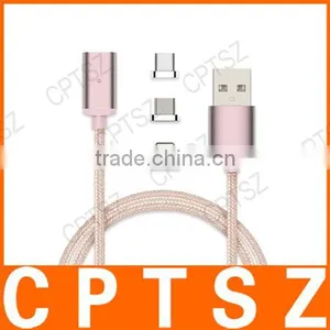 Two In One Mobile Phone Woven Magnetic Suction Data Iine Android Charging Data Cable thumbnail-3
