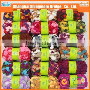 China Fancy Yarn Factory Hot Wholesale 2016 New Fashion Yarn Pompom Yarn for Knitting thumbnail-6