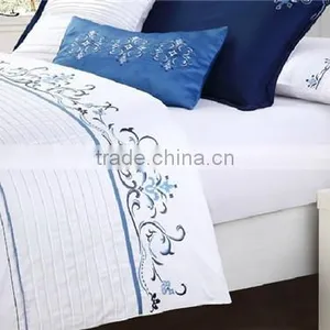 Blue and White Chinese Embroidered Bed Linen Bedding Set thumbnail-2