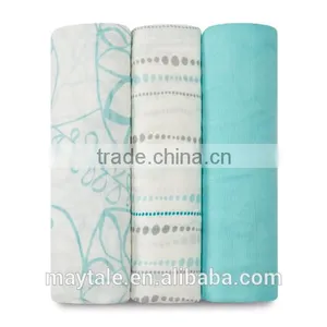 Premium Bamboo Muslin Swaddle Blanket 47"x47" thumbnail-1