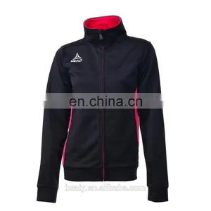 Custom University Bungee Cord Hem Polyester Fleece Track Top thumbnail-1