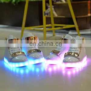 Wholesale Footwear New Design Ladies Light Shoes Men Women Dancing Shoes Luminous High Cut LED Shoes Sneakers thumbnail-4