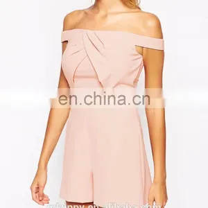 Bardot Neckline Off the Shoulder Crochet Playsuit thumbnail-4