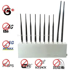 10 Antenna 3G 4G GPS Lojack Wifi 315Mhz 433Mhz All Signal Blocker Jamming Everything thumbnail-1