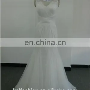 EBX-3 V-neck Simple Designs Wedding Dress thumbnail-1