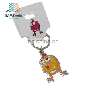 Custom Design Hard Enamel Birds Logos Shape Process Zinc Alloy Metal Keychains thumbnail-3