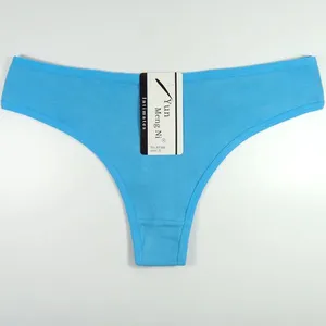 Yun Meng Ni Sexy Underwear Plain Colors T-back Cotton G-string Thongs For Women Panties thumbnail-3