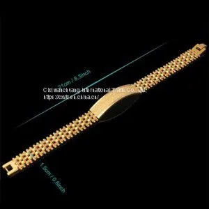 GOLD MEN CHAIN BRACELET DUBAI JEWELRY WHOLESAL thumbnail-1