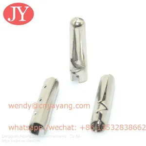 18mm Brass Silver Plating Bullet Shape Aglets for Shoe Lace thumbnail-3