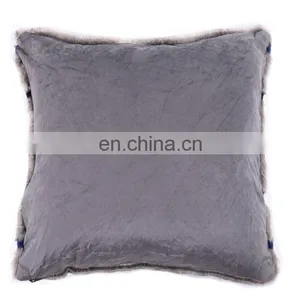 Custom Latest Design Pink Cover Fur Plush Body Car Waist Cushion /pillow Shaggy Faux Fur Cushion With Metallic Yarn thumbnail-6