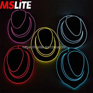 10Pcs European and American Popular Stage Led Luminous Jazz Hat thumbnail-1