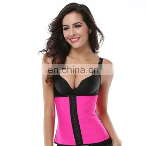 Adjustable Sexy Steel Bone Red Mature Women Body Latex Sliming Waist Training Corset thumbnail-3