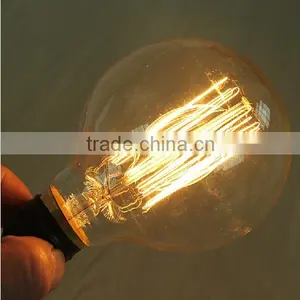 E27 Screw Vintage Filament Globe Light Bulb G95 Edison Bulb thumbnail-1
