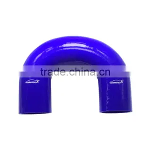 High Temperature Flexible Automobile Parts 180 Degree Silicone Elbow thumbnail-3