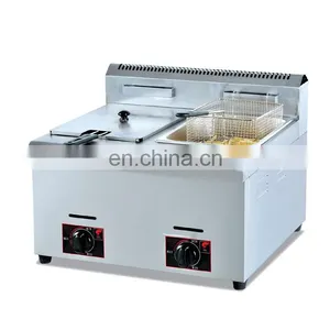 Stainless Steel Counter Top 2 Tank 2 Basket Electric Chips Fryer thumbnail-4