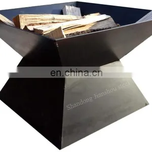 ODM OEM Design Customized Size Outdoor Metal Firepit Square Table Backyard thumbnail-4