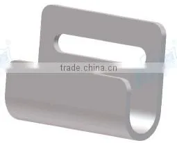 04321 Galvanized Flat Hook With/without Protective Clip for Lashing Straps thumbnail-1