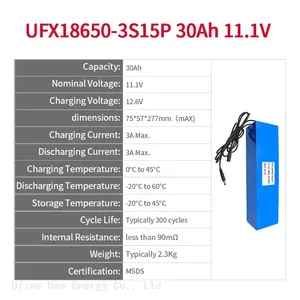18650-3S15P 30Ah Lithium-ion Cell Manufacturer Wholesale High Quality For Air Cleaner thumbnail-2