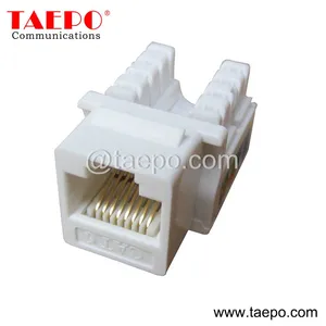 Sample Free UTP 8P8C 90 Degree Network CAT5E CAT6 RJ45 Keystone Jack From China Factory TAEPO thumbnail-1