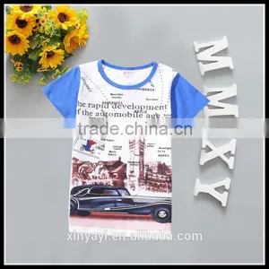 2016 American and European T-shirt Sewing Machine With Boys Clothies Cartoon tu thumbnail-3