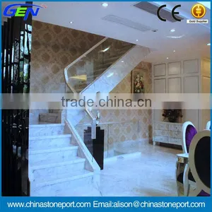 Interior House Italian Carrara White Marble Stairs thumbnail-1