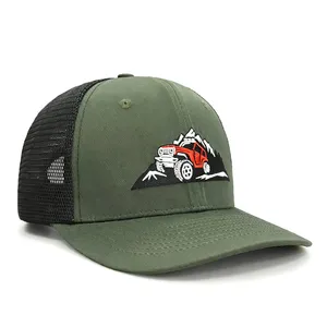Custom Made Hat OEM Service Mountain Vehicle Patch Embroidery Breathable Mesh Back Trucker Cap thumbnail-5