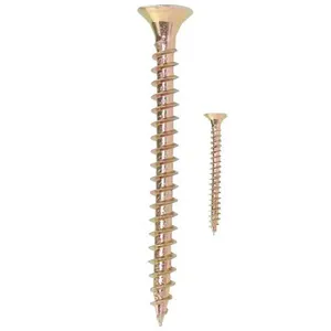 Chipboard Screw Countersunk Head Pozi Driver Zinc Yellow thumbnail-1