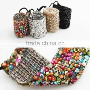 Colorful Handmade Beaded Elastic Hair Band National Crystal Hair Band thumbnail-2