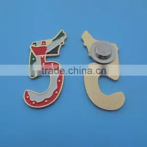 Number Five Lapel Pin Badge UAE Map Design Gold Pin thumbnail-1