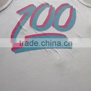 Custom Print White Tank Top/100% Cotton Tank Top thumbnail-1