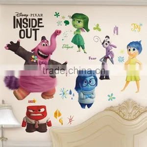 Cartoon Inside Out Wall Stickers for Kids Rooms Wall Decals Anger Fear Sadness Joy Disgust Bingbong Art Poster Decoration thumbnail-2
