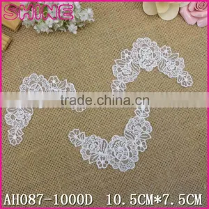 Factory Cheap 10.5*7.5cm Water Suloble Floral Nylon Small U Shape Collar Motif thumbnail-1