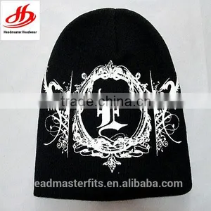 Custom New Designer Printed Crochet Knitted Beanie thumbnail-1