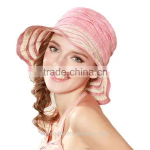 Branded Wholesale Folding Wide Brim Floppy Straw Hat thumbnail-2