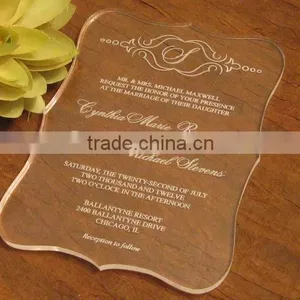 Clear Acrylic Wedding Invitation Card thumbnail-1