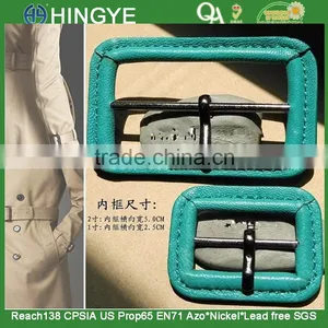 Real Leather Covered Coats Waistband Belt Buckles thumbnail-1