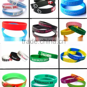 Wrist Band Wrist Warmer Glow-in-the-dark Silicone Rubber Bracelets thumbnail-1